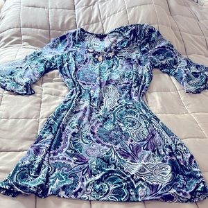 Jacquard Print Dress